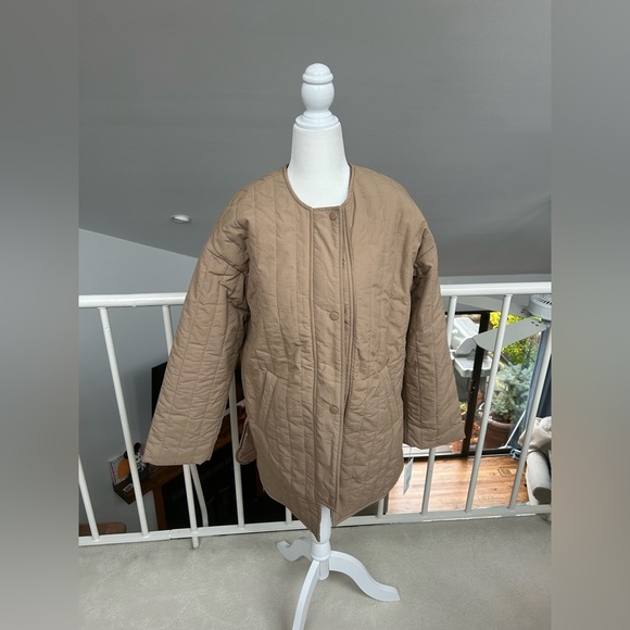 Natural Couture Quilted Jacket Japan Kawaii simple nature NWT neutral comfy - Picture 2 of 5